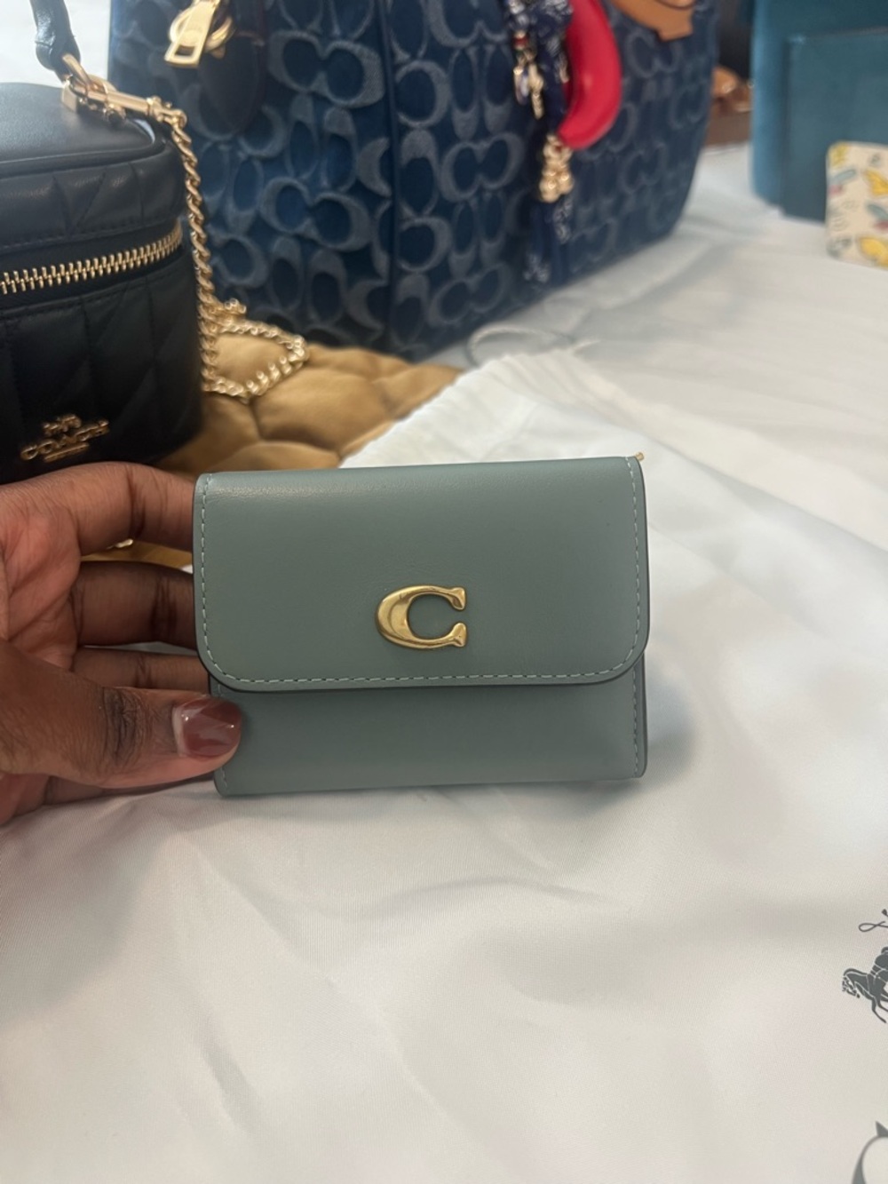 Coach Essential Card Holder in Sage